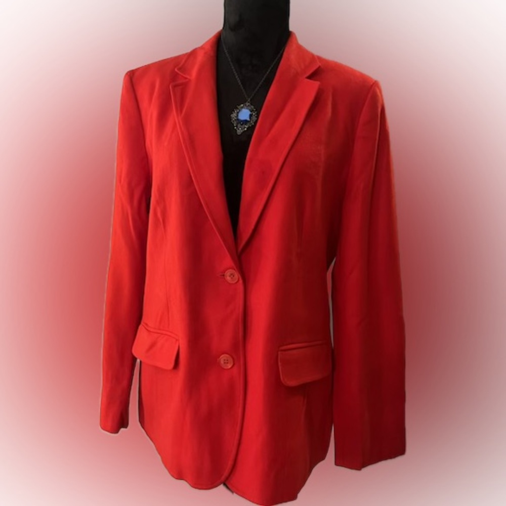 Vintage PENDLETON Scarlet Red 100% Wool Women's Blazer Medium Vintage size 14
